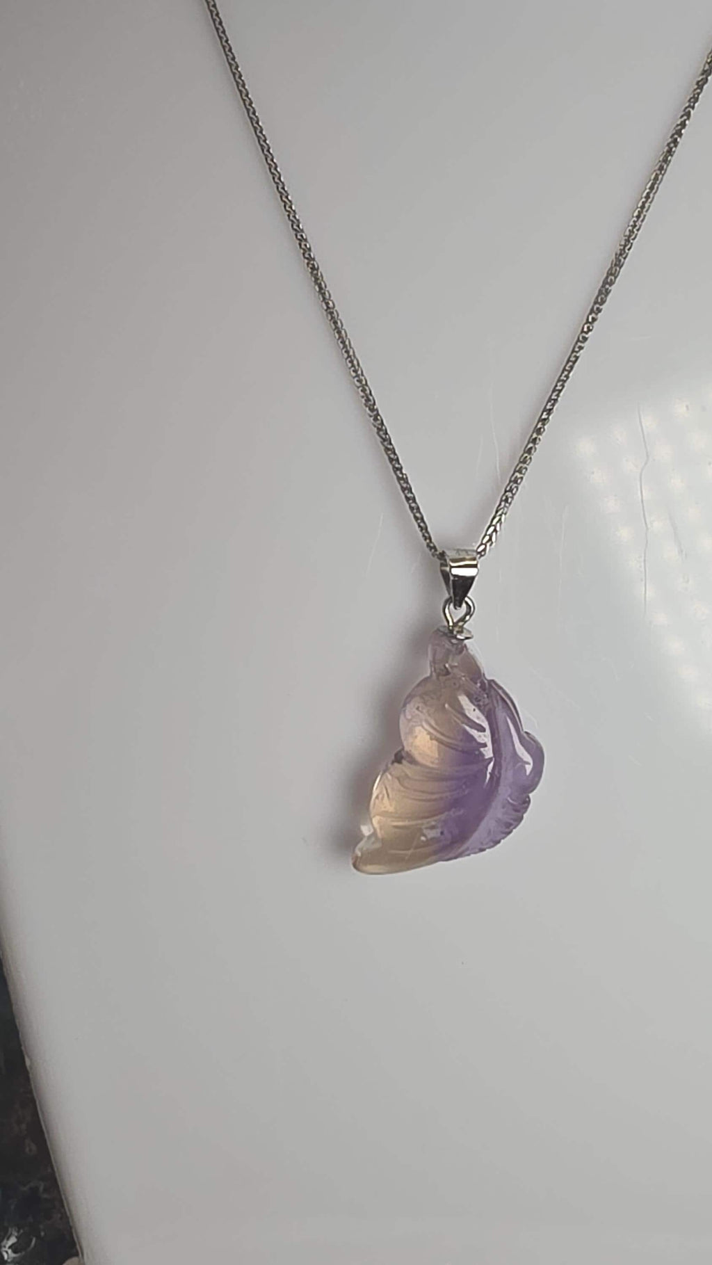 Ametrine Butterfly Gemstone Pendant 925 Silver 20 inch, Crystal Gift