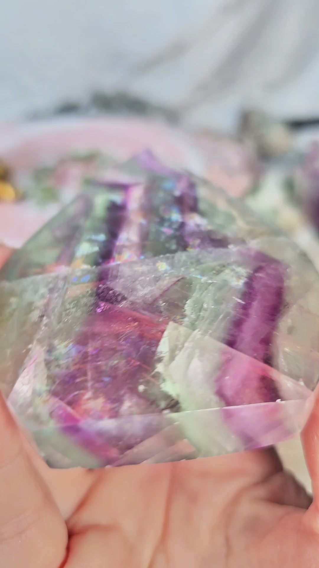 Fluorite Flame, Crystal Flame, Handmade, Crystal Flame