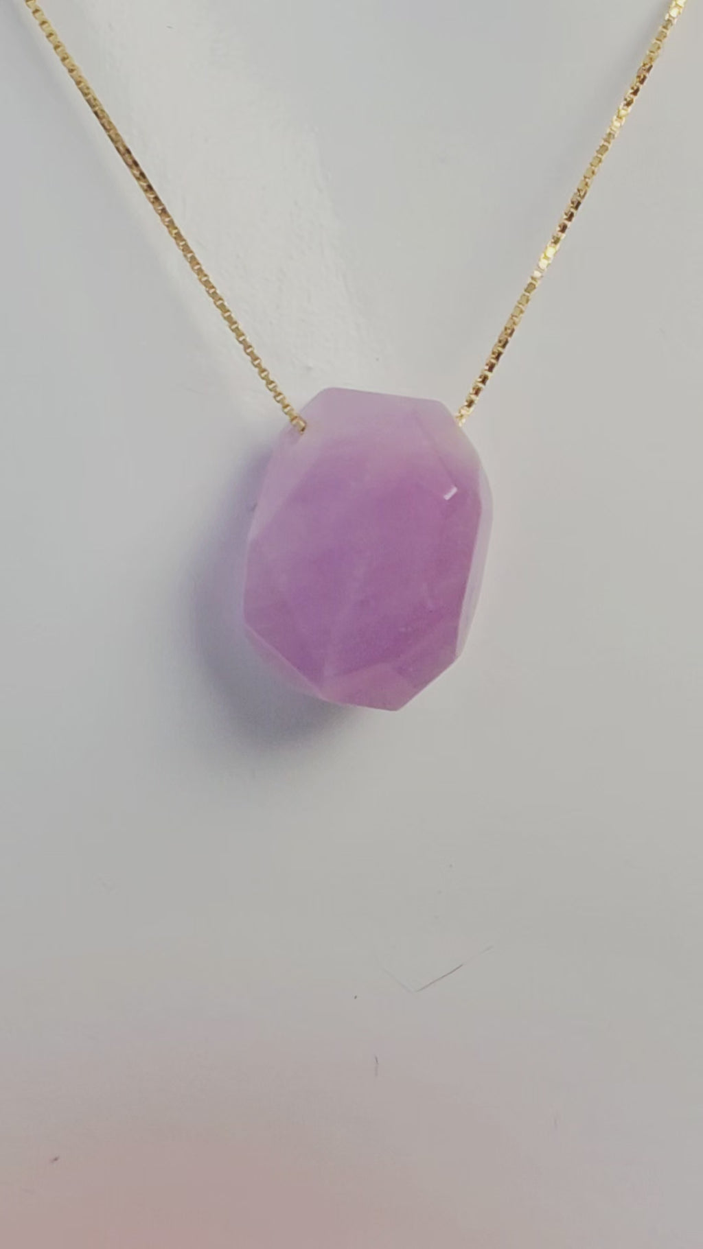 Kunzite Faceted Necklace, boho, Hippie, gifts for her, birthday,  love energy, romance, love necklace,Crystal healing